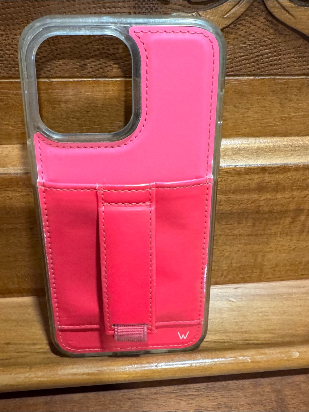 Walli Brand Pink Phone Case with Card Holder and Kickstand